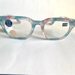 Peepers Blue Light filtering Reading Glasses +1.00 Case Included.